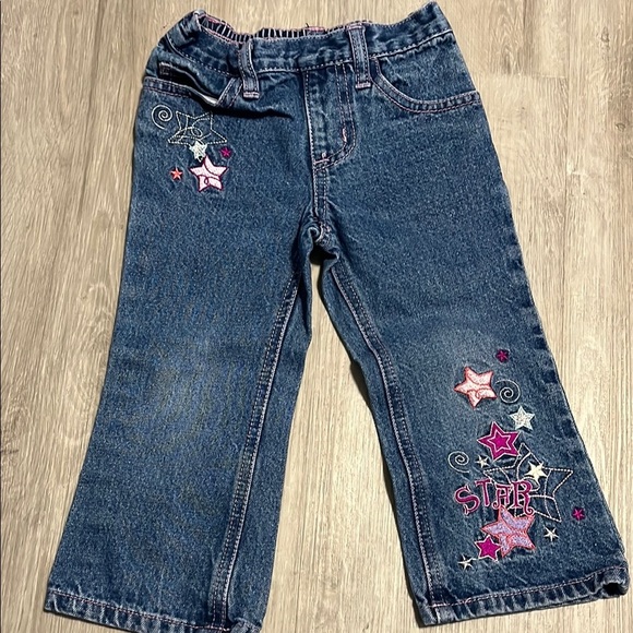 Star Embroidered Kids Denim Jeans - Picture 1 of 1